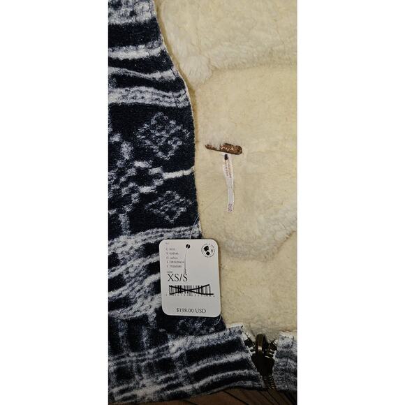 NWT Free People Miss You Hooded Poncho SLOUCHY Plaid OVERSIZED $198 XS/S Blue - Picture 4 of 4